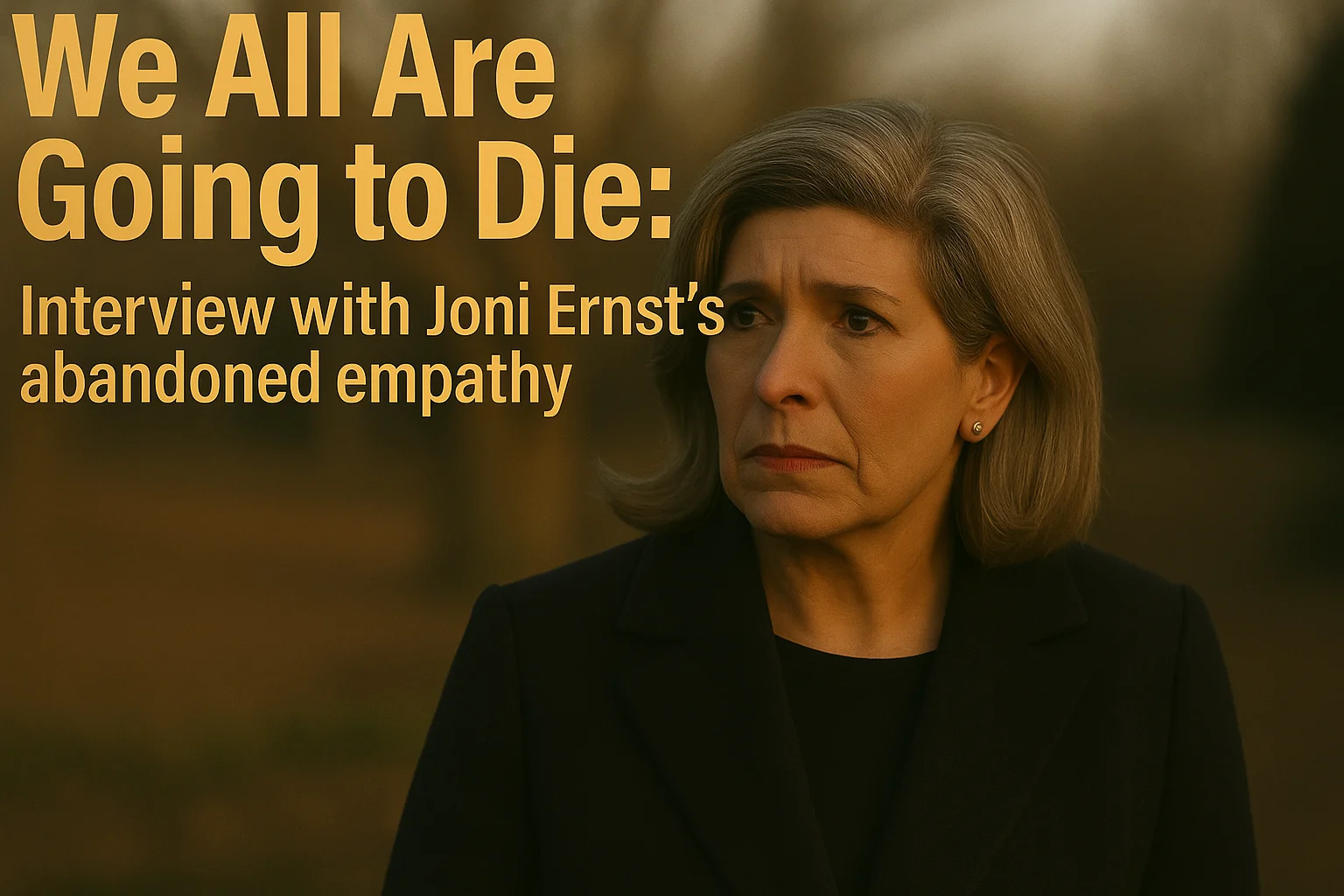 “We All Are Going to Die”: Interview with Senator Joni Ernst’s Abandoned Empathy