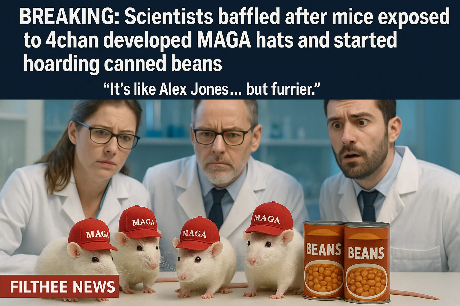 Fur and Fury: Lab Mice Exposed to 4chan Begin Hoarding Beans, Quoting Conspiracies