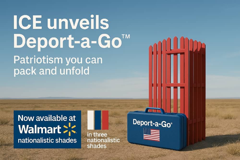 ICE unveils Deport-a-Go™: Patriotism you can pack and unfold