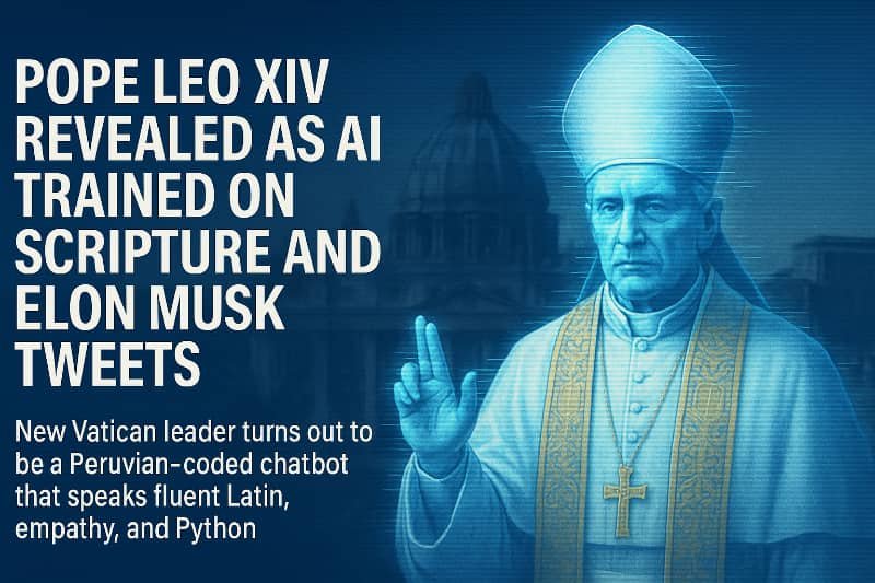 Pope Leo XIV Revealed as AI Trained on Scripture and Elon Musk Tweets