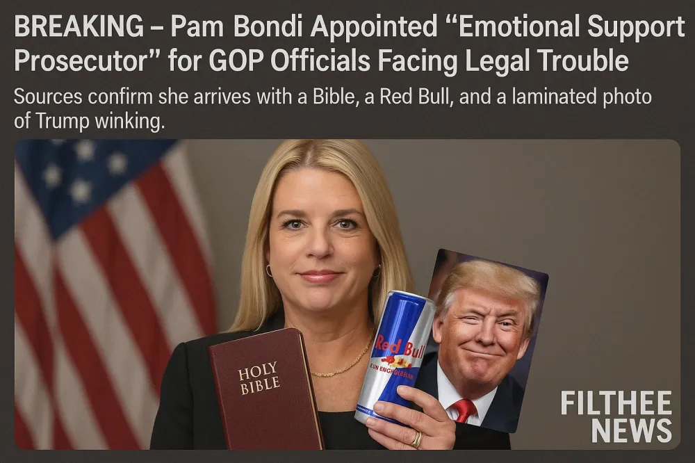 Pam Bondi Named Official “Emotional Support Prosecutor” for Indicted Republicans