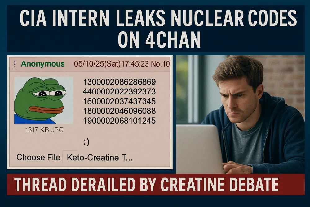 CIA Intern Leaks Nuclear Codes on 4chan Fitness Board, Chaos Ensues